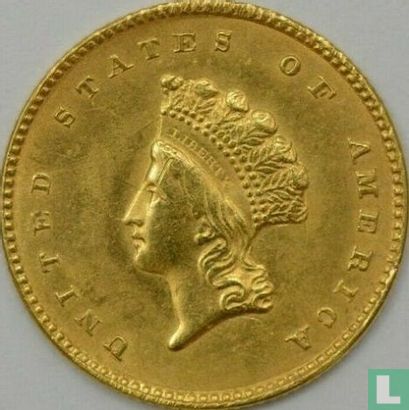 États-Unis 1 dollar 1855 (Indian head - sans lettre) - Image 2