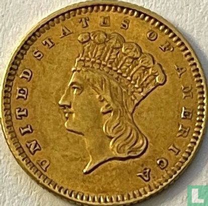 United States 1 dollar 1861 (gold) - Image 2