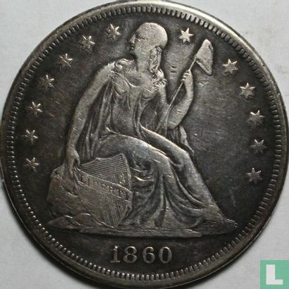 United States 1 dollar 1860 (O) - Image 1