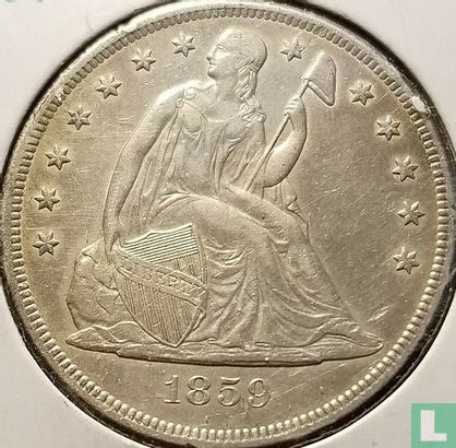 United States 1 dollar 1859 (O) - Image 1