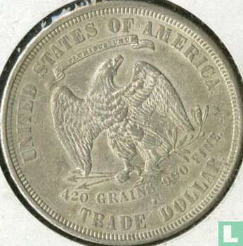 Verenigde Staten 1 trade dollar 1876 (S) - Afbeelding 2