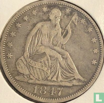 United States ½ dollar 1847 (O) - Image 1