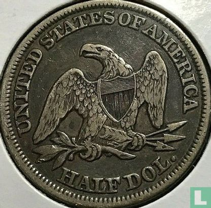 États-Unis ½ dollar 1858 (sans lettre) - Image 2
