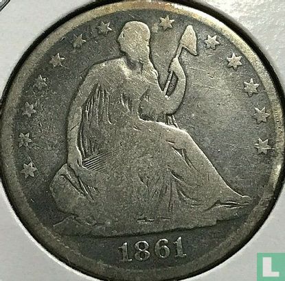 United States ½ dollar 1861 (O) - Image 1