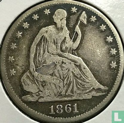 Verenigde Staten ½ dollar 1861 (zonder letter) - Afbeelding 1