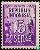 Stamps of Indonesia with overprint RIAU