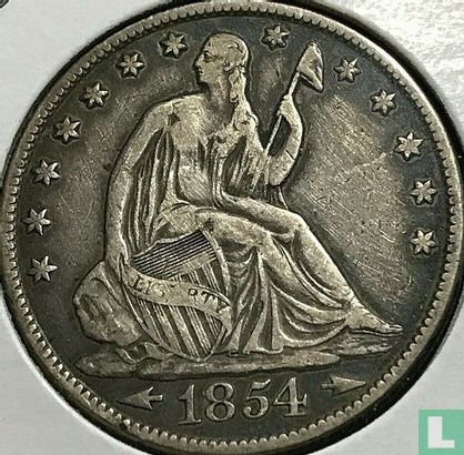 United States ½ dollar 1854 (O) - Image 1
