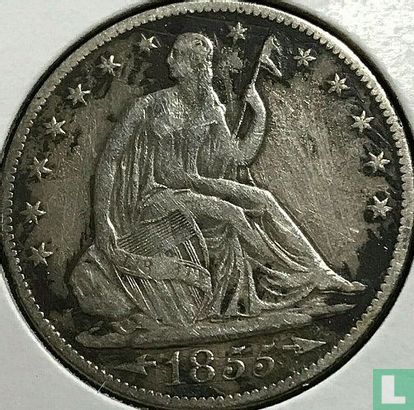 Vereinigte Staaten ½ Dollar 1855 (ohne Buchstabe) - Bild 1