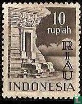 Postzegels van Indonesië met opdruk RIAU