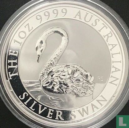 Australië 1 dollar 2021 (kleurloos) "Australian silver swan" - Afbeelding 2