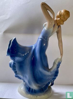 Lady in blue dress - Image 2