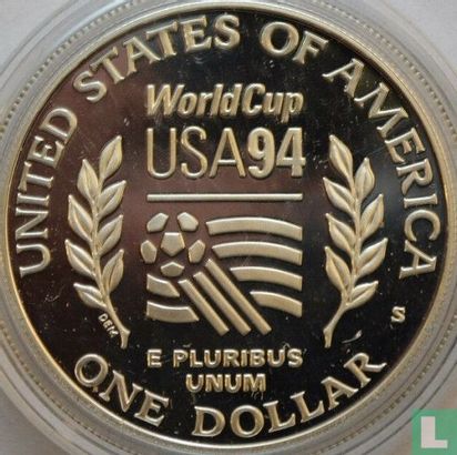 United States 1 dollar 1994 (PROOF) "Football World Cup in United States" - Image 2