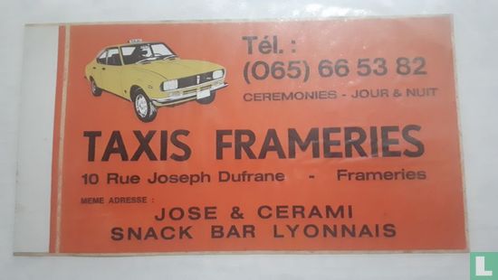 Taxis Frameries 10 rue joseph Dufrane Frameries Belgique