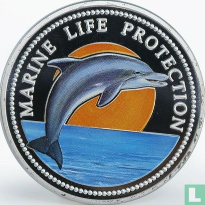 Palau 20 Dollar 1998 (PP) "Marine Life Protection - Dolphin" - Bild 2