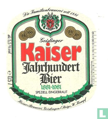 Kaiser Jahrhundert Bier