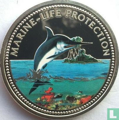 Palau 5 dollars 2000 (BE) "Marine Life Protection - Swordfish" - Image 2