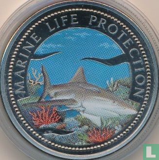 Palau 1 dollar 1999 (BE - coloré) "Marine Life Protection - Shark" - Image 2