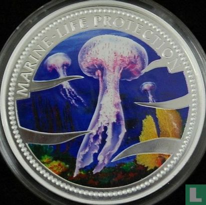 Palau 20 dollars 2001 (PROOF) "Marine Life Protection - Jellyfish" - Image 2