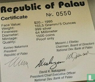 Palau 20 dollars 1995 (PROOF) "Marine Life Protection" - Image 3