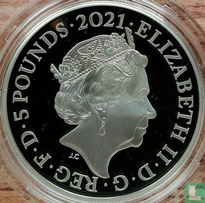 Verenigd Koninkrijk 5 pounds 2021 (PROOF - zilver) "Death of Prince Philip" - Afbeelding 1
