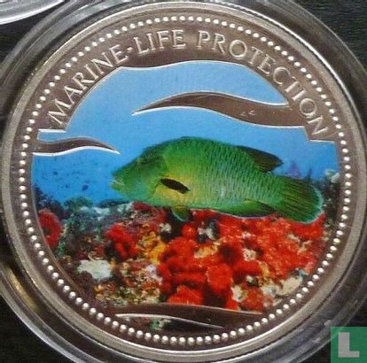Palau 1 dollar 2003 (BE) "Marine Life Protection - Napoleon fish" - Image 2