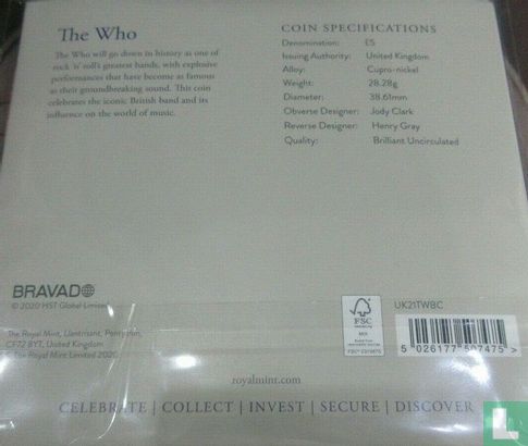 Verenigd Koninkrijk 5 pounds 2021 (folder - gekleurd) "The Who" - Afbeelding 2