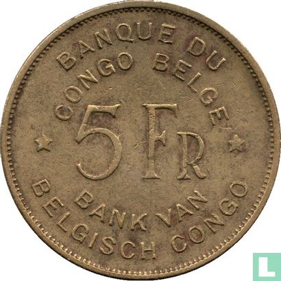 Belgisch-Congo 5 francs 1947 - Afbeelding 2