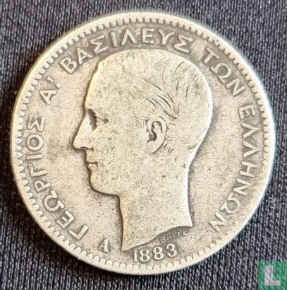 Greece 1 drachme 1883 - Image 1