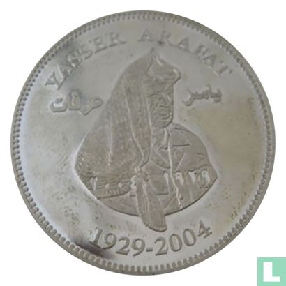 Palestine 1000 Mils 2004 (Silver - Proof) "Yasser Arafat 1929 - 2004" - Afbeelding 1