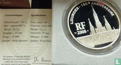 France 1½ euro 2008 (PROOF) "150th anniversary Apparitions of the Virgin Mary in Lourdes" - Image 3