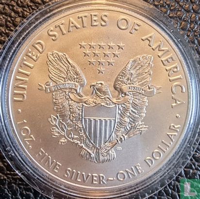 United States 1 dollar 2021 (type 1 - coloured) "Silver Eagle" - Image 2