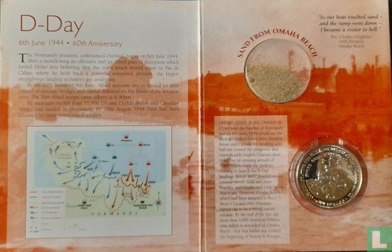 Cookeilanden 1 dollar 2004 (PROOF - folder) "60th anniversary of the D-Day Invasion" - Afbeelding 2
