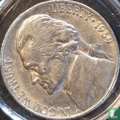United States 5 cents 1939 (quadrupled die reverse) - Image 1