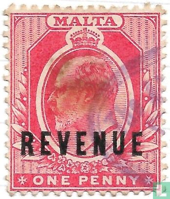 König Edward VII. - "Revenue"-Aufdruck