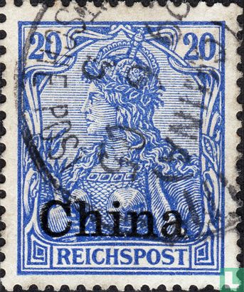 German stamp, with overprint