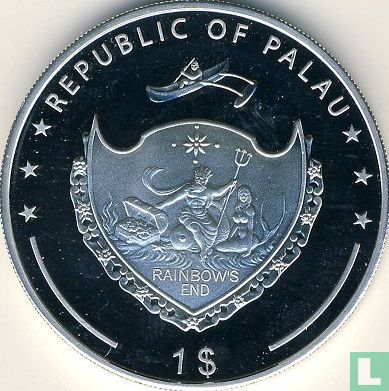 Palau 1 Dollar 2009 (PROOFLIKE) "Lighthouse of Alexandria" - Bild 2