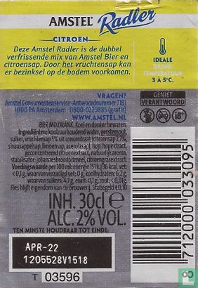 Amstel Radler 2.0% (3540 T)  - Image 2