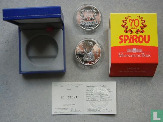 Frankrijk 1½ euro 2008 (PROOF) "70 years of Spirou" - Afbeelding 3