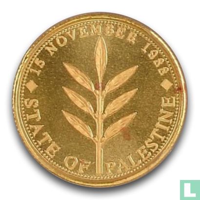 Palestine Medallic Issue 1988 ( State of Palestine - Independence Declaration - Gold - Proof ) - Image 2