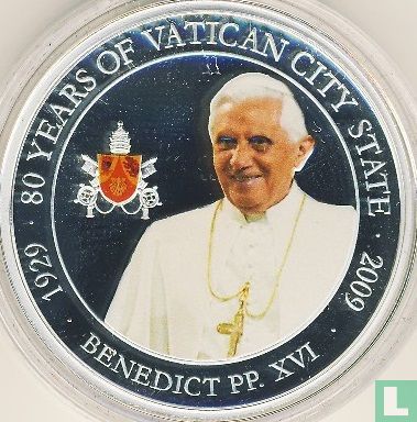 Palau 1 Dollar 2009 (PP) "80 years of Vatican City State - Pope Benedict XVI" - Bild 1