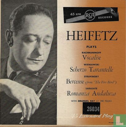 Heifetz plays - Afbeelding 1