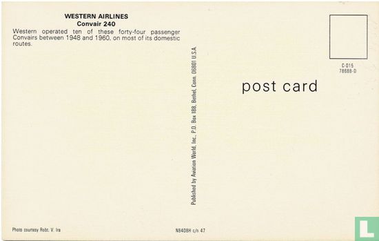 Western Airlines - Convair CV-240 - Afbeelding 2