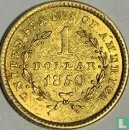 United States 1 dollar 1850 (Liberty head - without letter) - Image 1