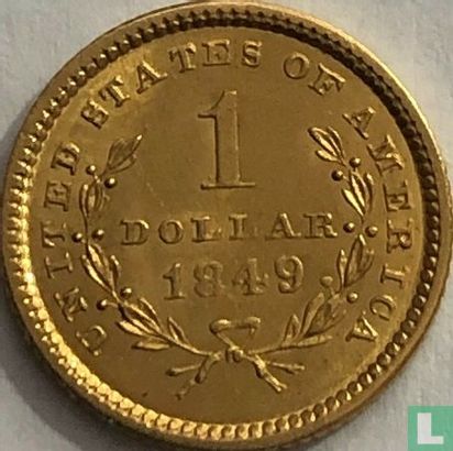 États-Unis 1 dollar 1849 (Liberty head - sans lettre - type 1) - Image 1