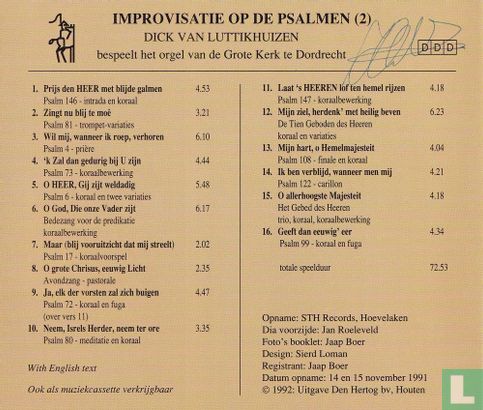 Improvisatie op de Psalmen  (2) - Afbeelding 2