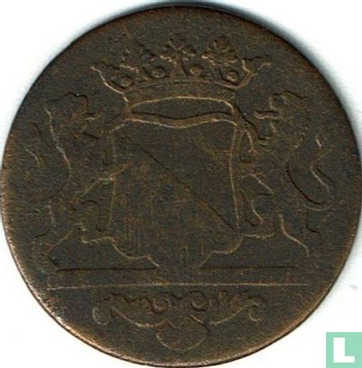 Utrecht 1 duit 1788 (copper - 17 and 88 close together, thick stripe under coat of arms) - Image 2