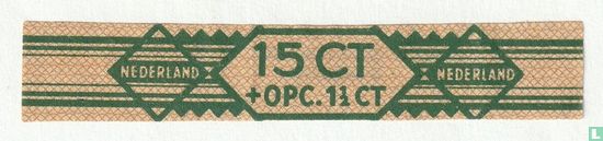 15 cent + opc.1 1/2 ct - (Achterop: Paladijn Sigarenfabr. N.V. Veldhoven - Bild 1