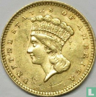 États-Unis 1 dollar 1857 (Indian head - sans lettre) - Image 2