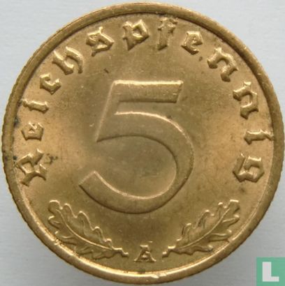 Deutsches Reich 5 Reichspfennig 1936 (Hakenkreuz - A) - Bild 2