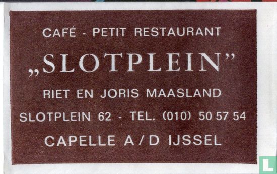 Café Petit Restaurant "Slotplein" - Image 1